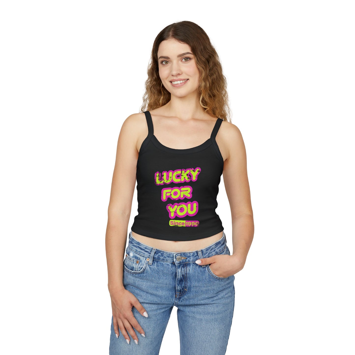LUCKY FOR YOU SINCE 1990 | Vintage Spaghetti tank | Retro Streetwear