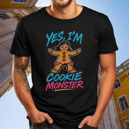 Yes I'm Cookie Monster Gingerbread Novelty Shirt product type