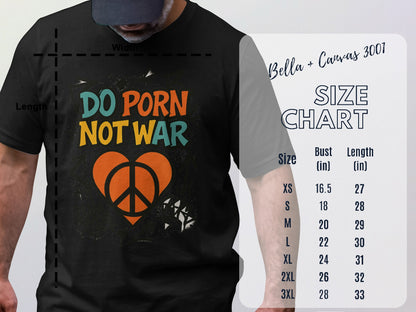 Do Porn Not War Peace Sign Graphic T-shirt product