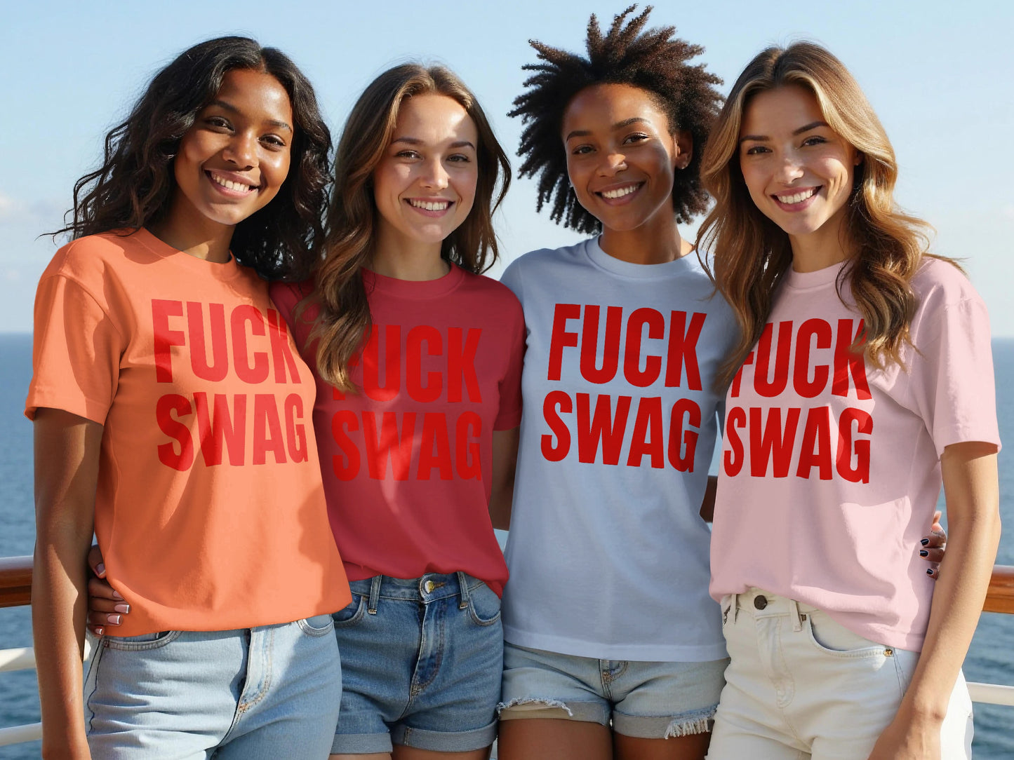 Fuck Swag Bold Statement Graphic T-Shirt
