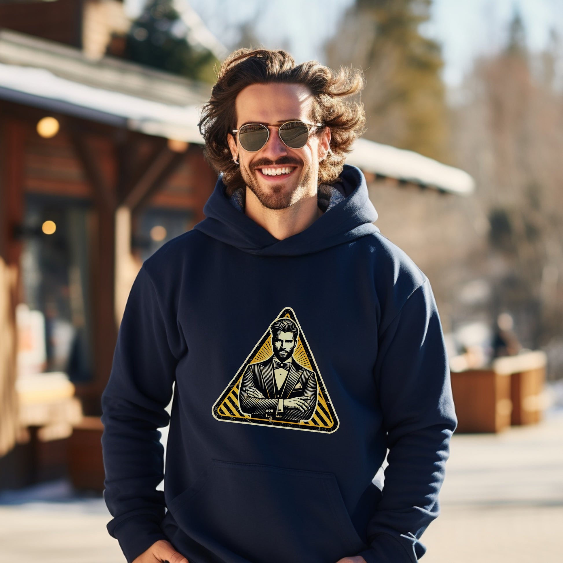 Stylish Black and Yellow Design Hoodie product