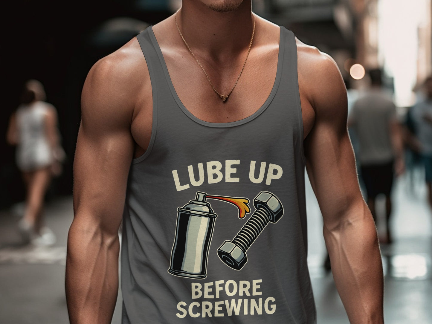 Lube Up Before Screwing Printed Tank Top product