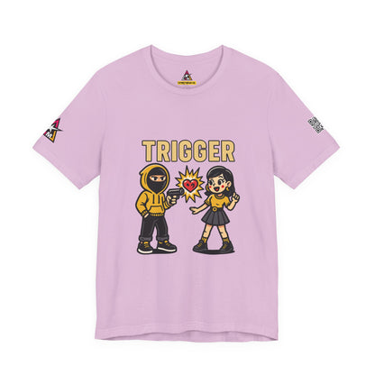 Trigger Graphic T-Shirt | Funny Dating Tee | Toxic Love Streetwear  TRIGGER