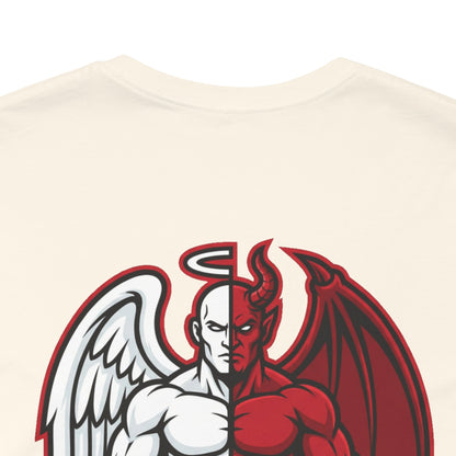 BUILT DIFFERENT Angel & Devil Graphic T-Shirt | Duality Streetwear Tee | Bold Unisex Statement Shirt