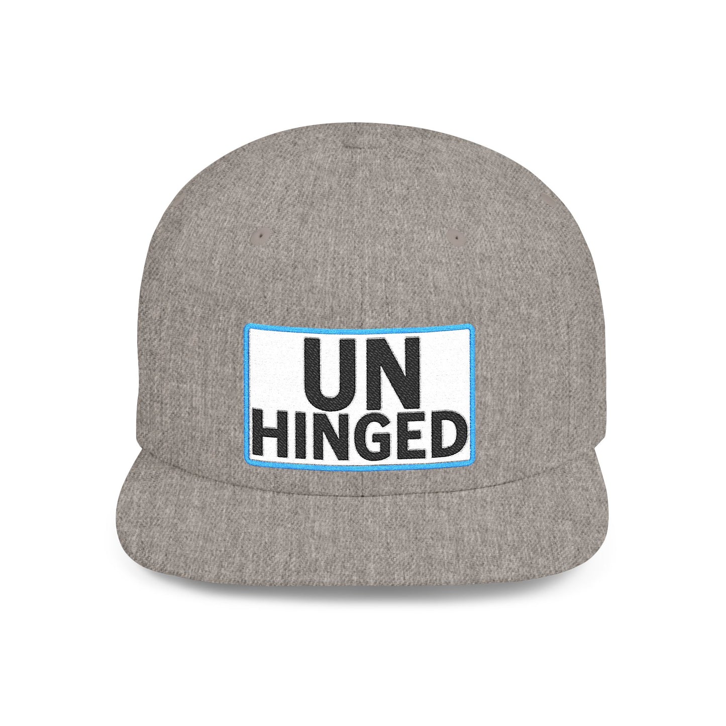 UNHINGED Embroidered Snapback Hat | Funny Statement Cap | Bold Streetwear Flat Bill | Dark Humor Gift