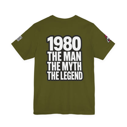 1980 The Man The Myth The Legend Graphic T-Shirt | 1980 Birthday Tee | Vintage Legend Shirt