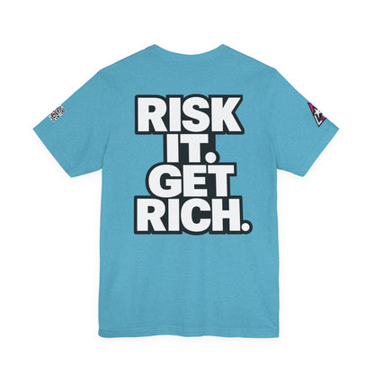 Risk It. Get Rich. – Bold Motivational Graphic Tee