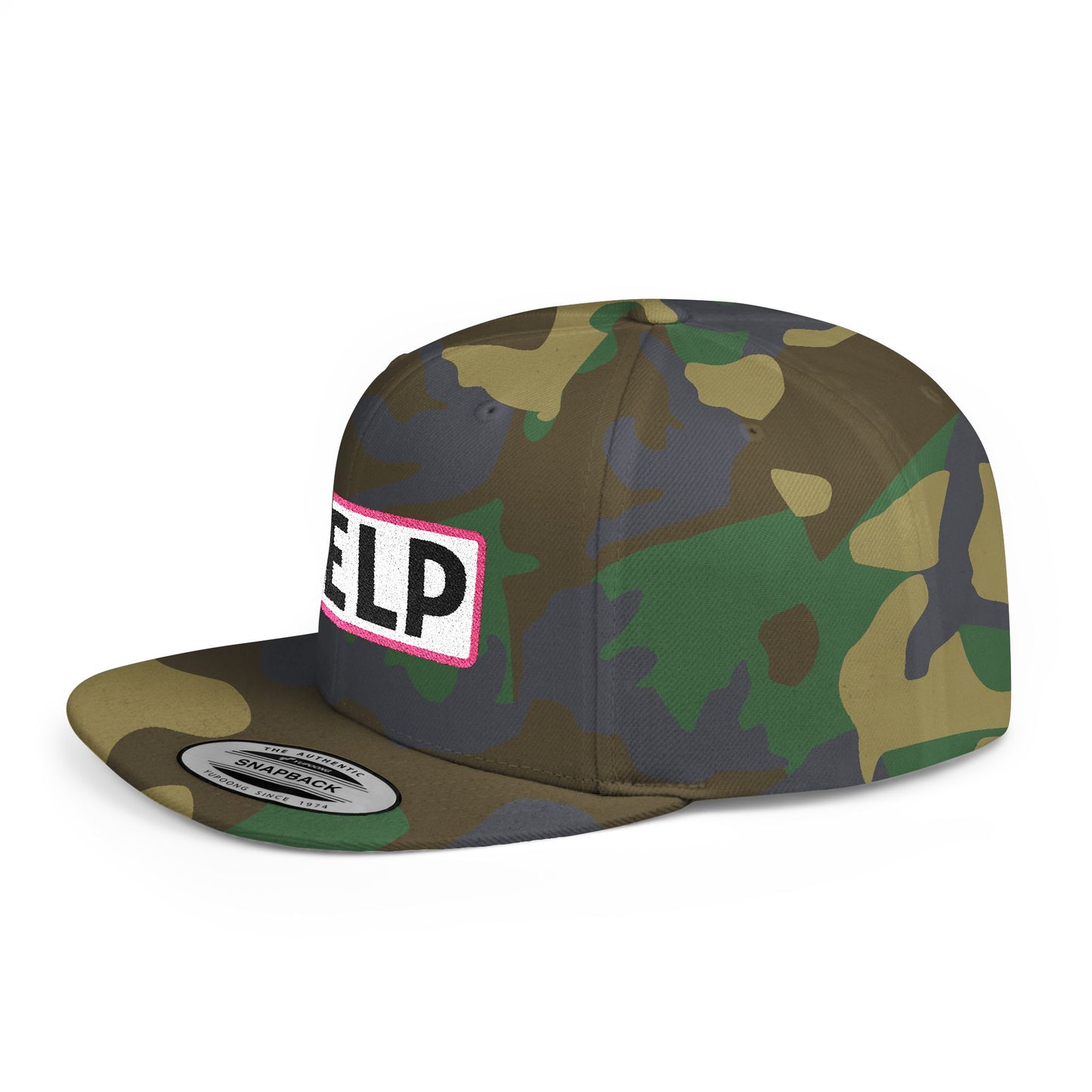 HELP Embroidered Snapback Hat | Funny Trucker Cap | Sarcastic Streetwear Hat | Festival & Everyday Cap Gift