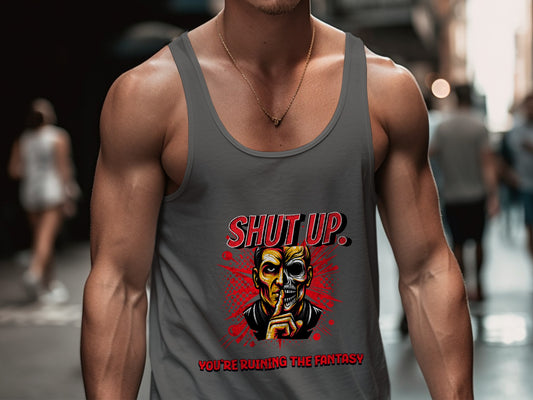 Shut Up Masked Face Design Men's Tank Top product type
