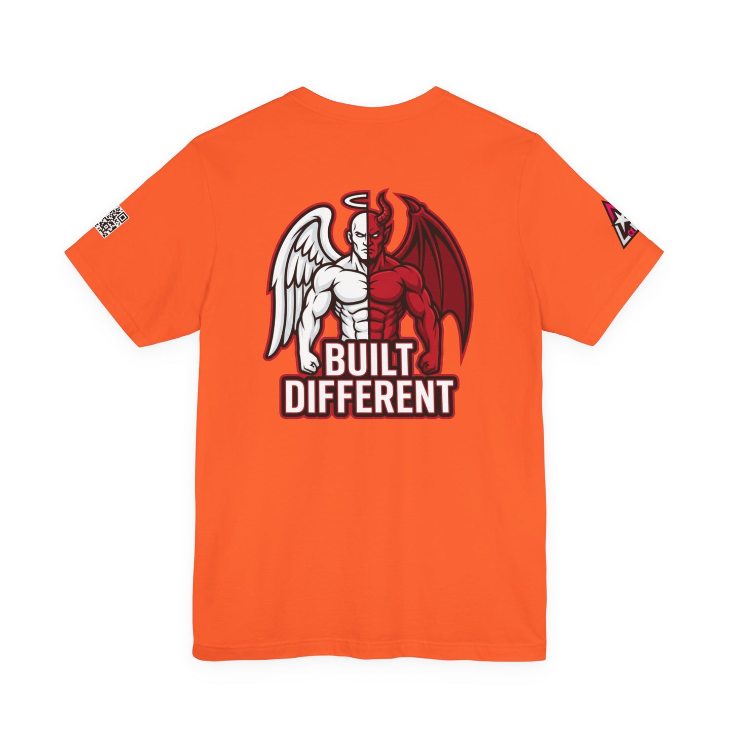 BUILT DIFFERENT Angel & Devil Graphic T-Shirt | Duality Streetwear Tee | Bold Unisex Statement Shirt
