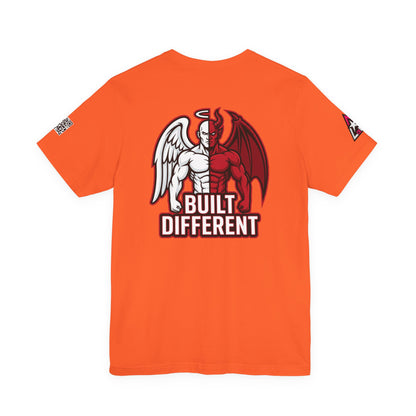 BUILT DIFFERENT Angel & Devil Graphic T-Shirt | Duality Streetwear Tee | Bold Unisex Statement Shirt