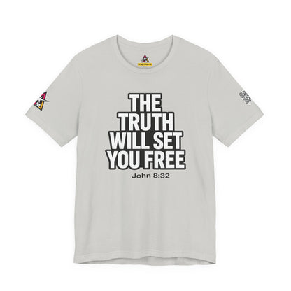 The Truth Will Set You Free Graphic T-Shirt | John 8:32 Bible Verse Tee | Christian Streetwear
