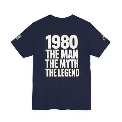 1980 The Man The Myth The Legend Graphic T-Shirt | 1980 Birthday Tee | Vintage Legend Shirt
