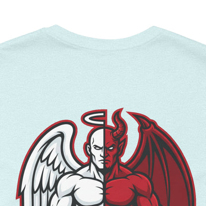 BUILT DIFFERENT Angel & Devil Graphic T-Shirt | Duality Streetwear Tee | Bold Unisex Statement Shirt
