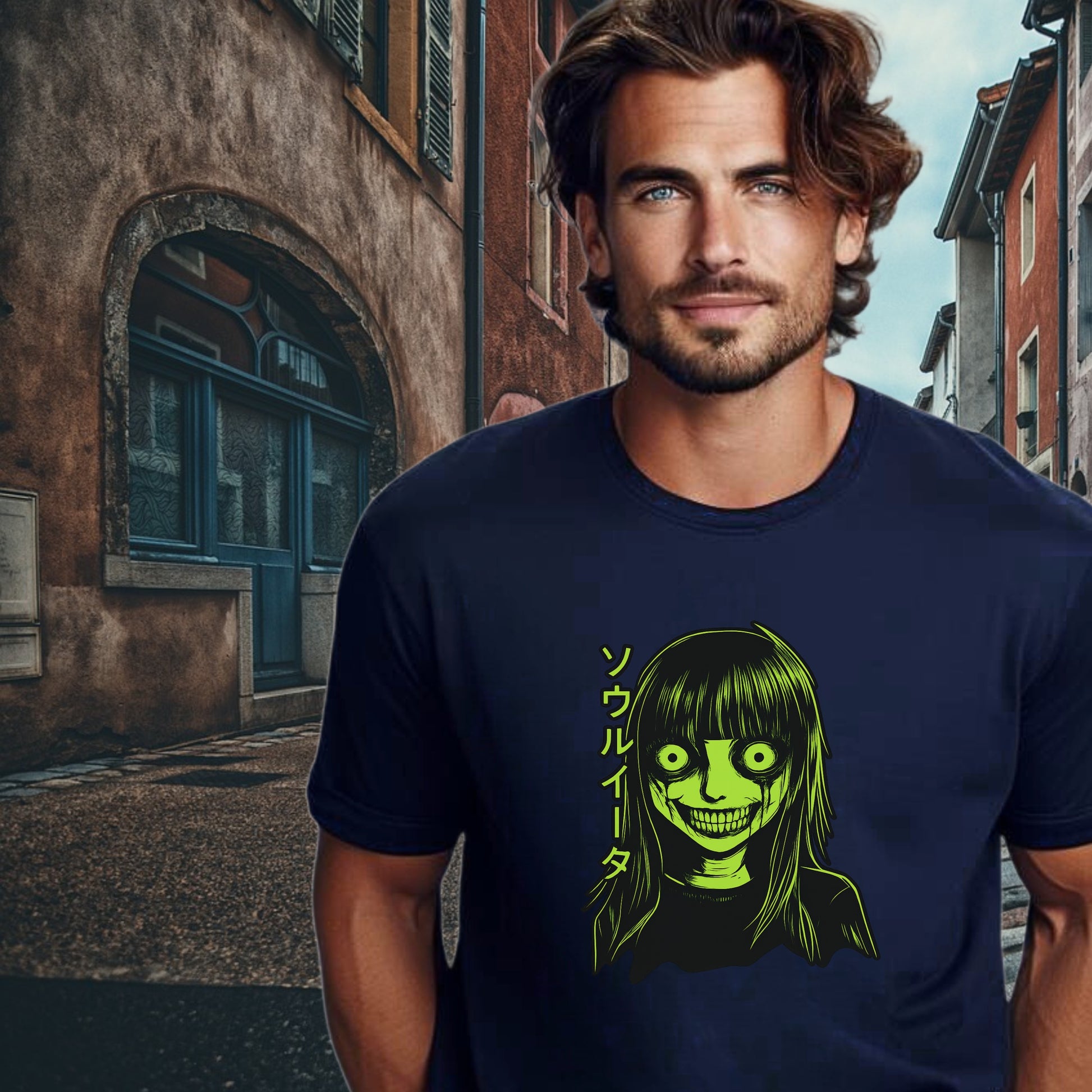 Horror Anime Character Artwork Graphic Shirt