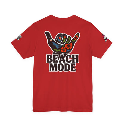 Beach Mode Graphic T-Shirt | Shaka Hand Tropical Tee | Summer Streetwear