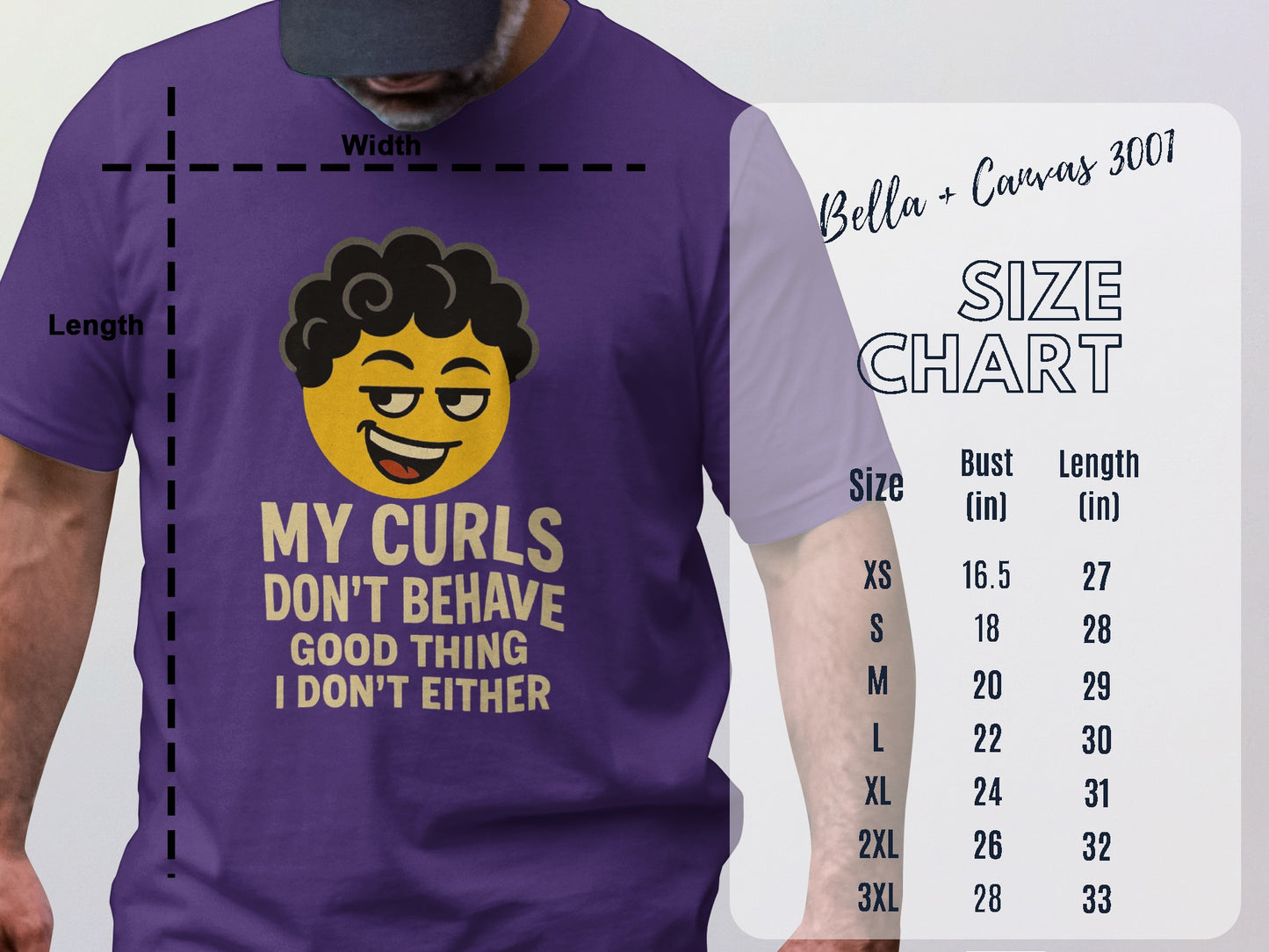 My Curls Don't Behave Funny Graphic Shirt product type