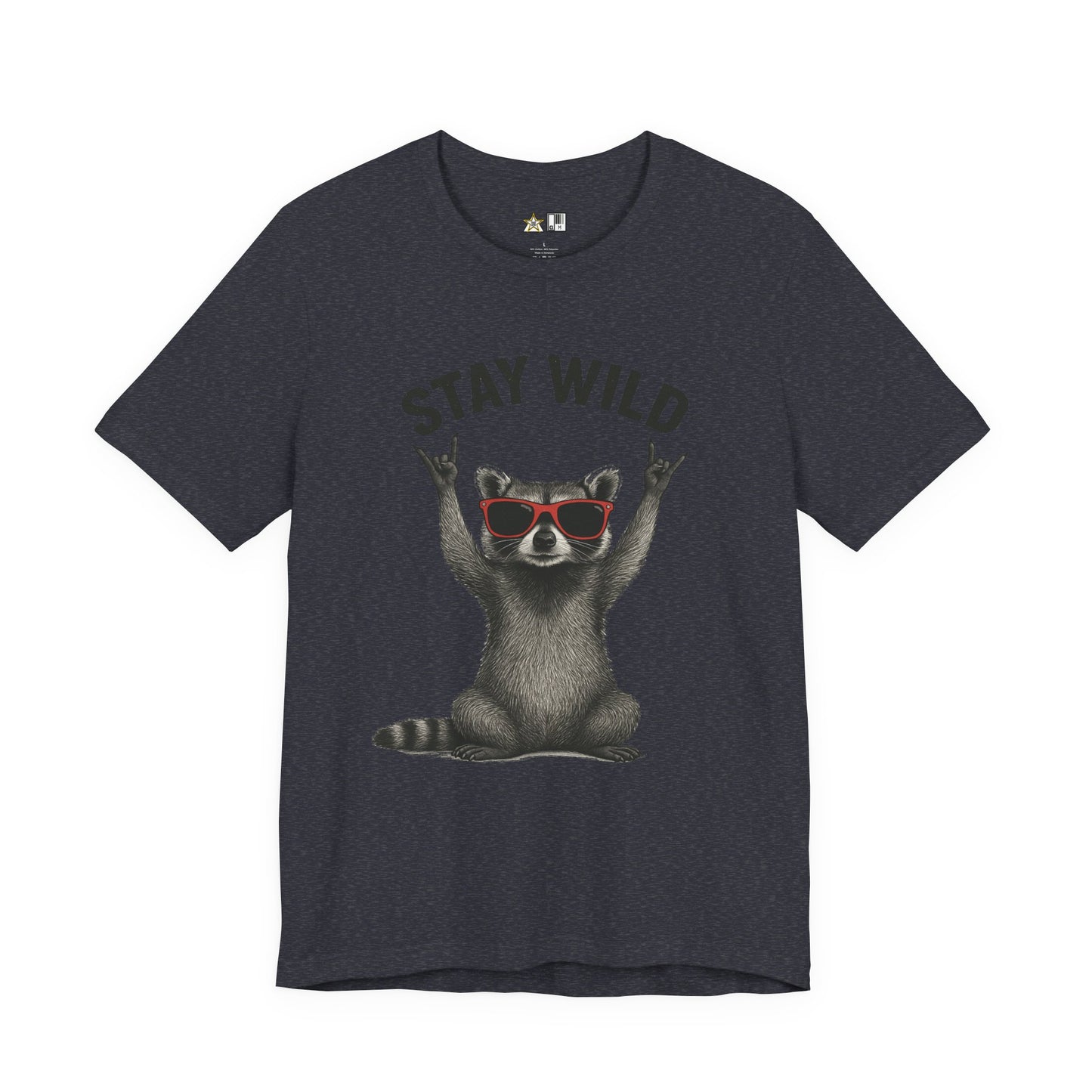 Stay Wild Raccoon Tee – Unisex Streetwear Graphic Tee