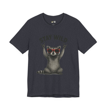 Stay Wild Raccoon Tee – Unisex Streetwear Graphic Tee