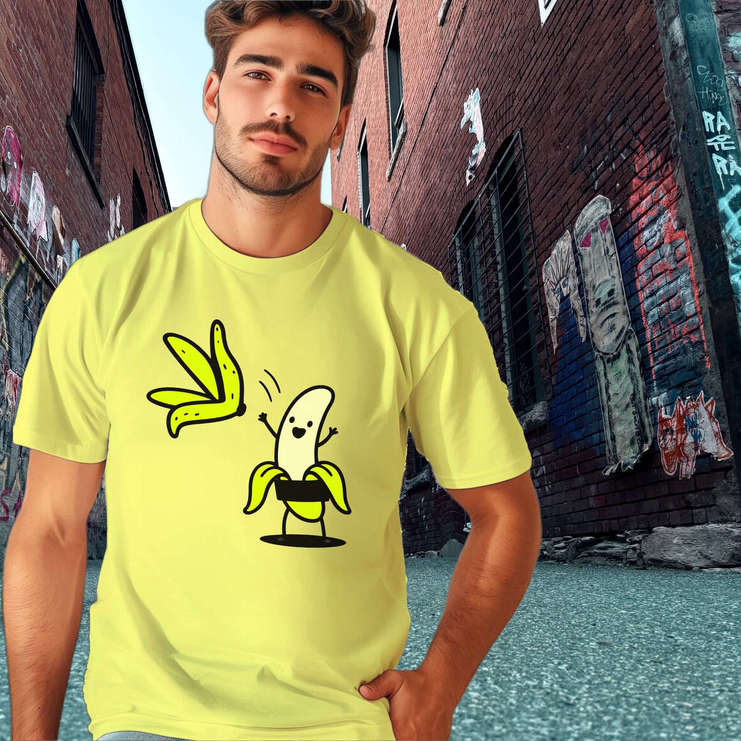 Funny Banana Cartoon Graphic T-Shirt for Unique Style