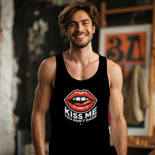 Kiss Me You Don't Dare Graphic Tank Top product