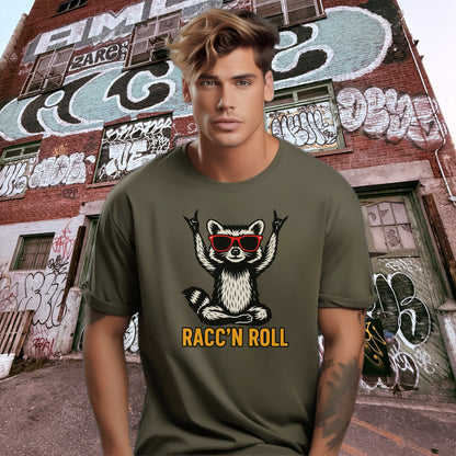 Racc'n Roll Graphic Tee with Cool Raccoon Design