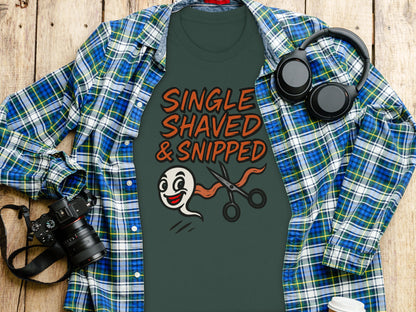 Single Shaved & Snipped Funny Graphic T-shirt