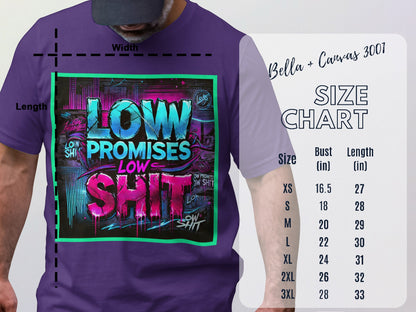 Bold Graphic Tee Low Promises Low Shit Shirt product type