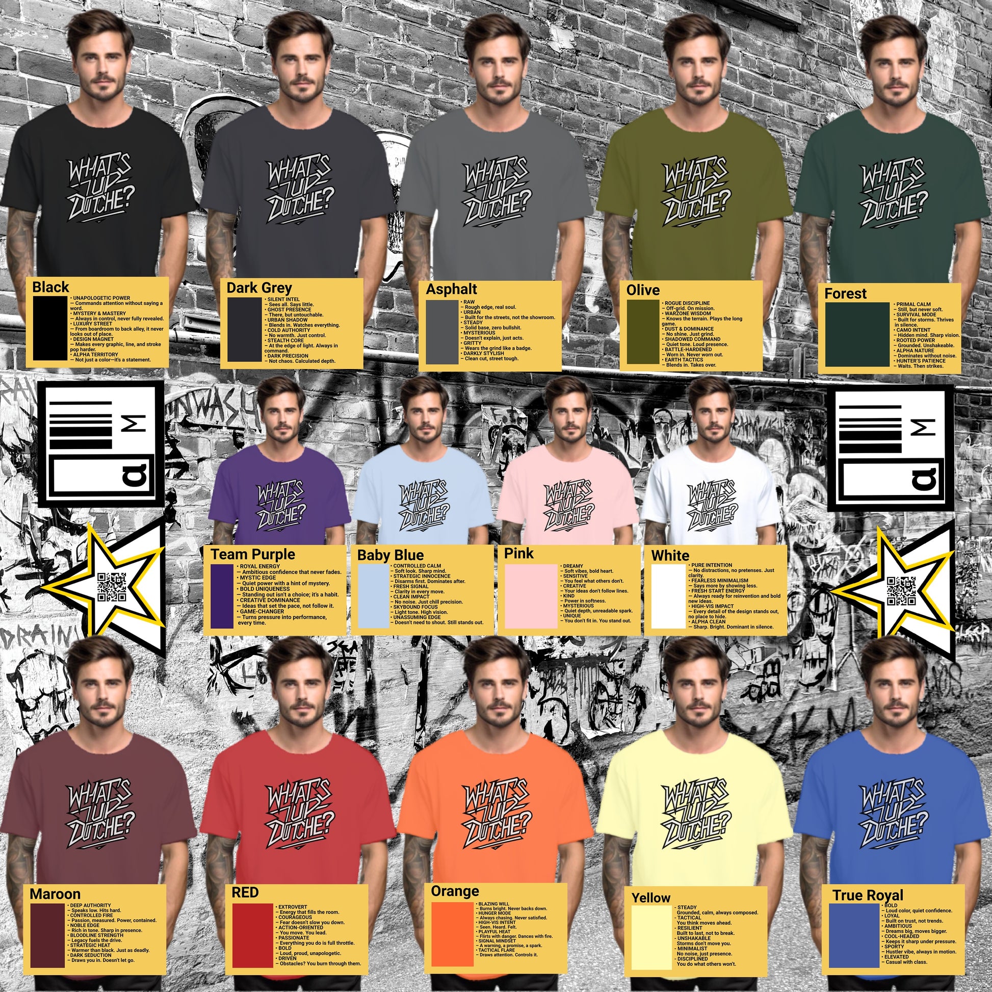 Unique Graphic T-Shirt in Multiple Colors