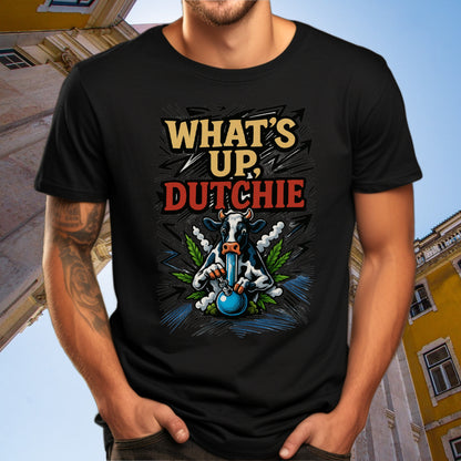 What's Up Dutchie Cow Graphic Tee Shirt product type
