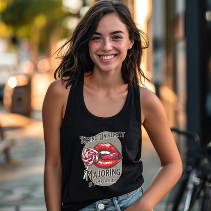 Kissing University Majoring in Temptation tank top product type