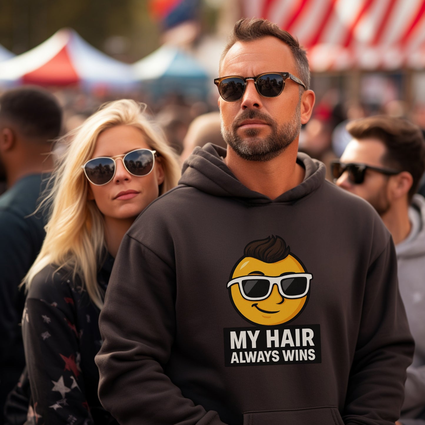 My Hair Always Wins Hoodie product