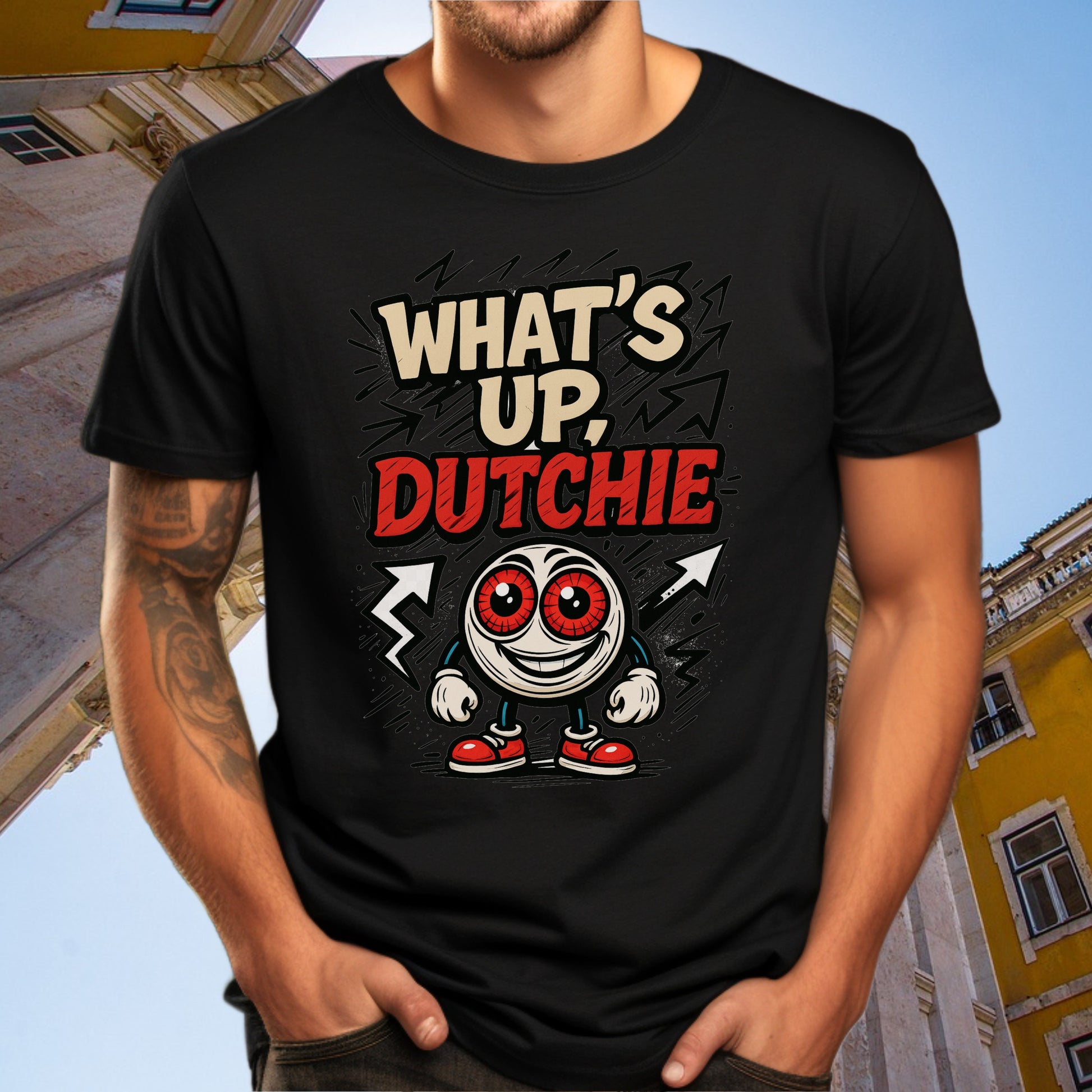 What's Up Dutchie Cartoon Graphic T-shirt product