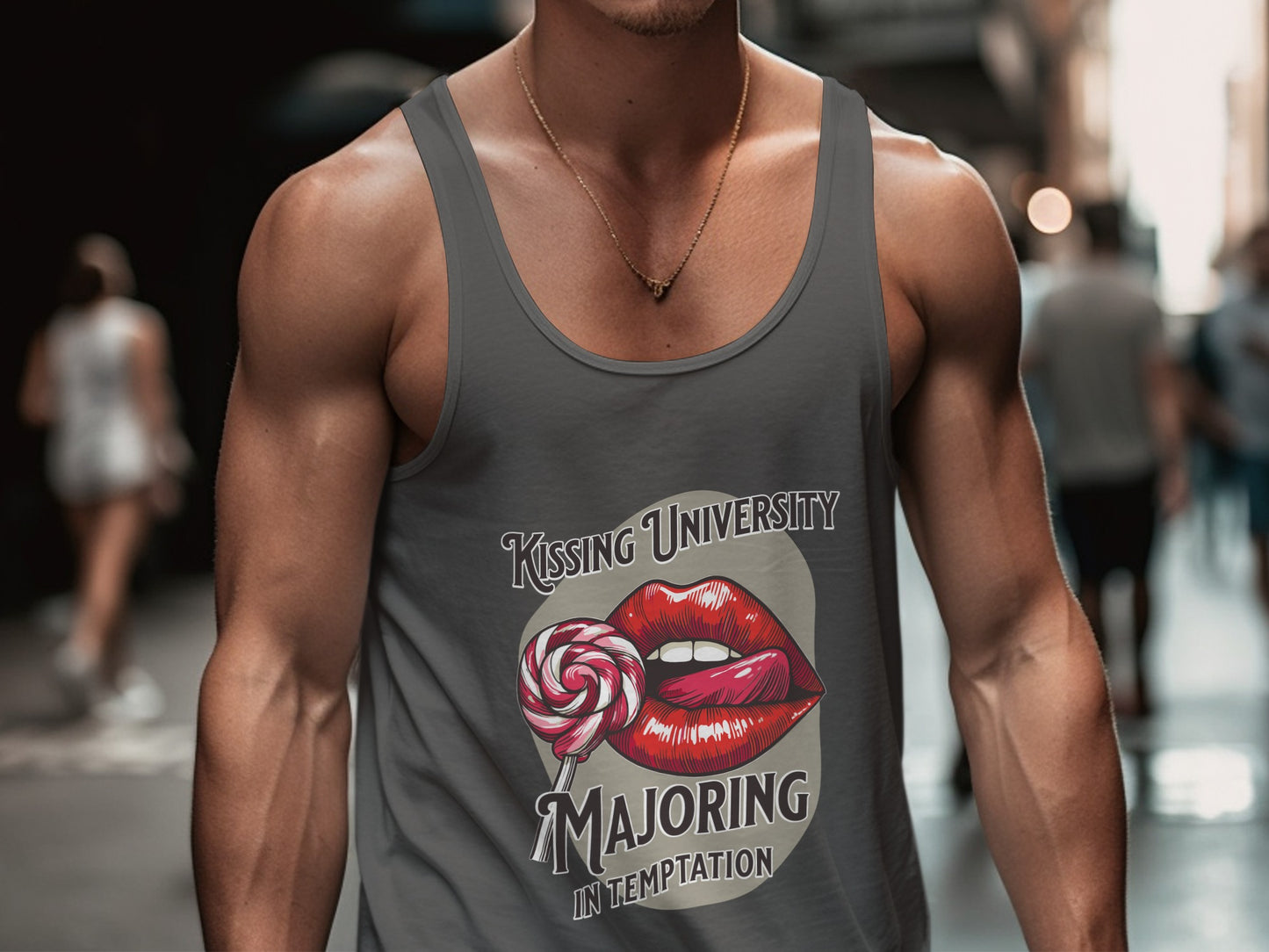 Kissing University Majoring In Temptation tank top product