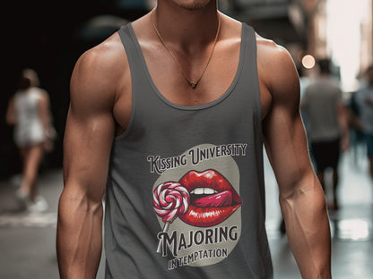 Kissing University Majoring In Temptation tank top product