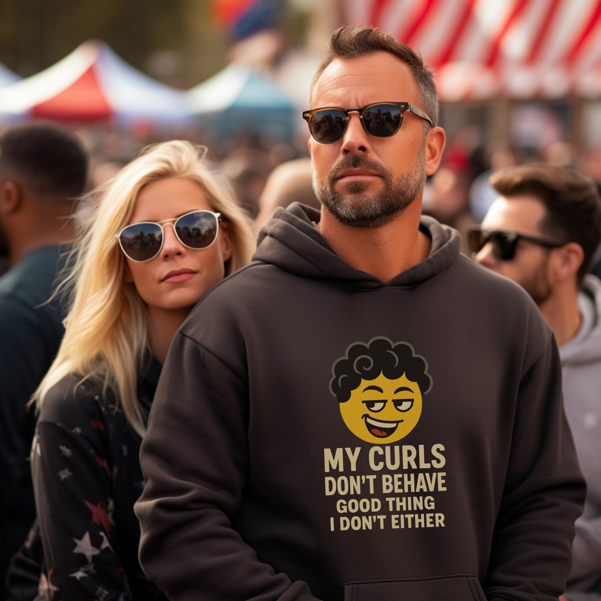My Curls Don't Behave Funny Graphic Hoodie product