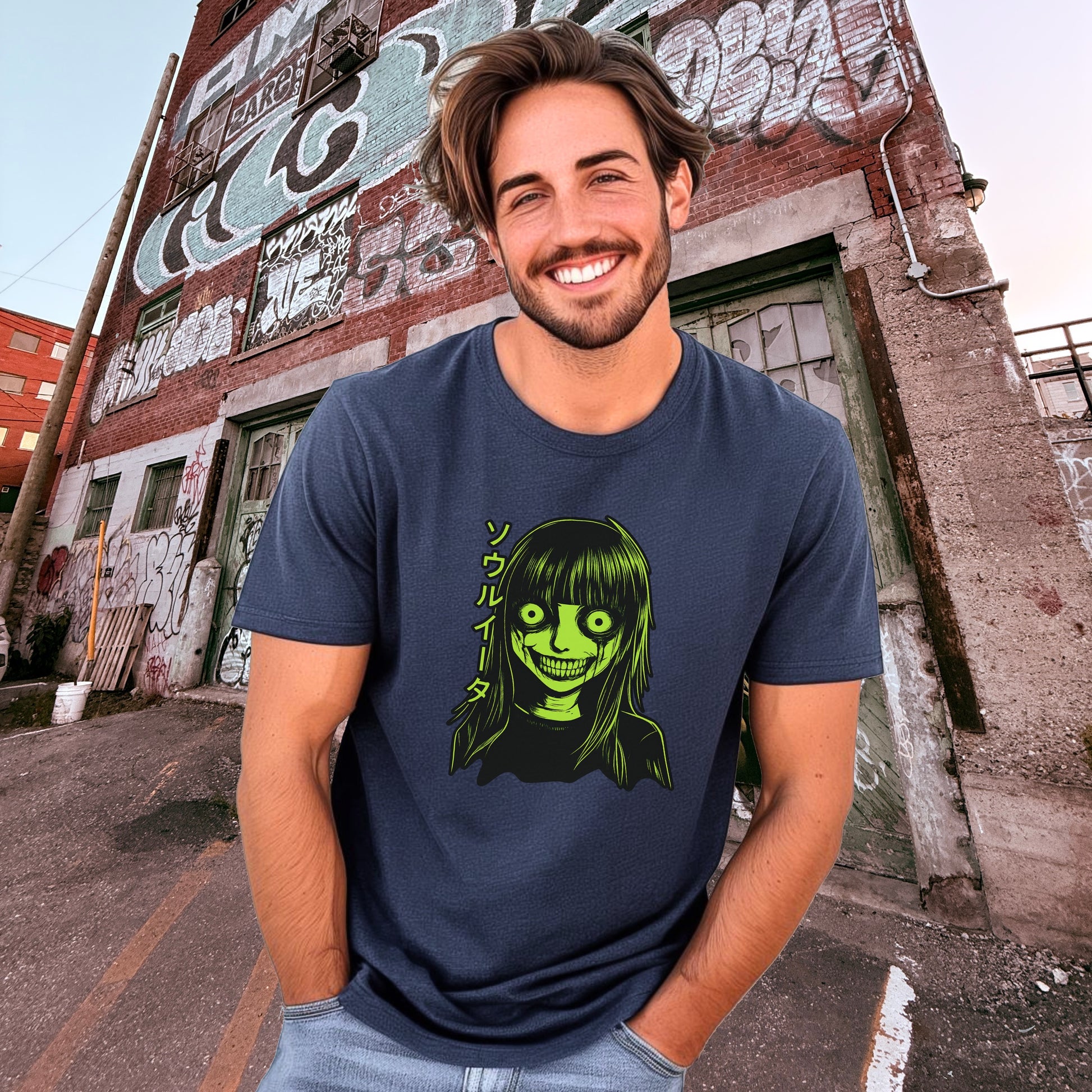 Japanese Horror Graphic Tee Urban Streetwear Fashion