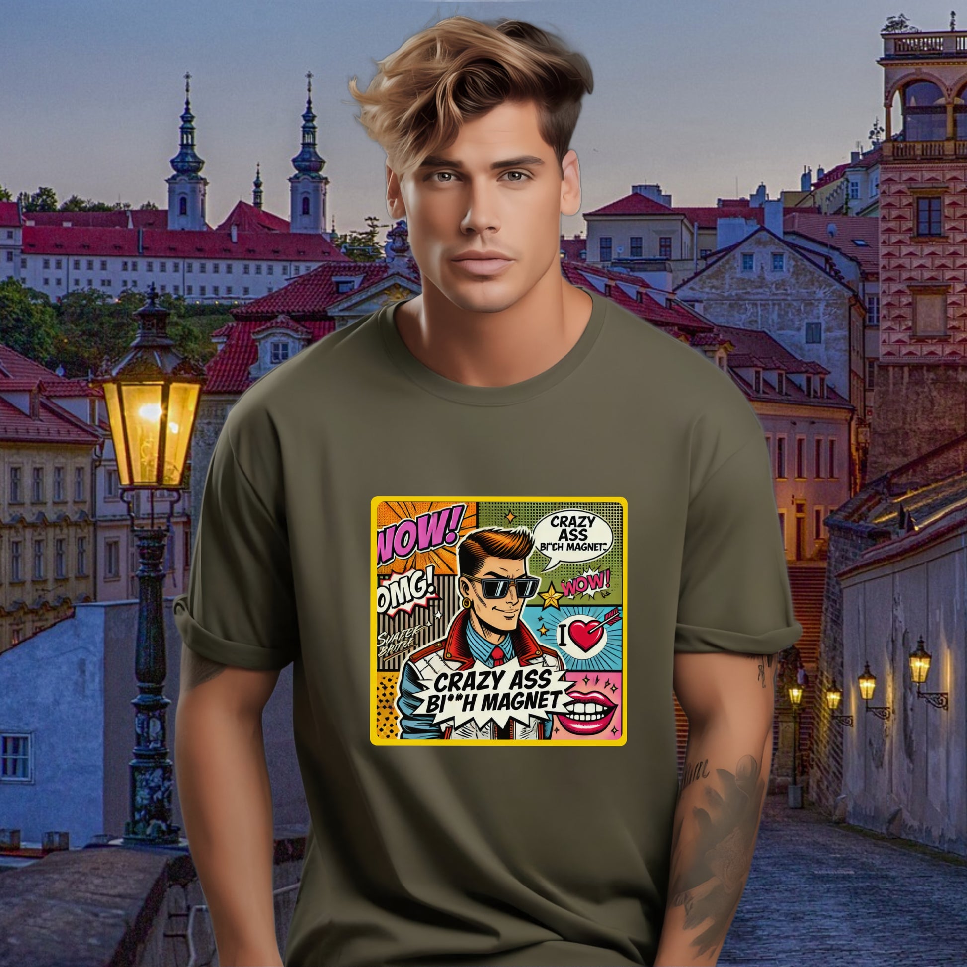 Crazy Ass B*t*h Magnet Graphic Tee Shirt product