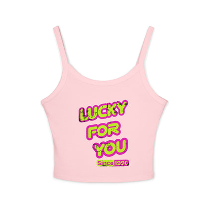 LUCKY FOR YOU SINCE 1990 | Vintage Spaghetti tank | Retro Streetwear
