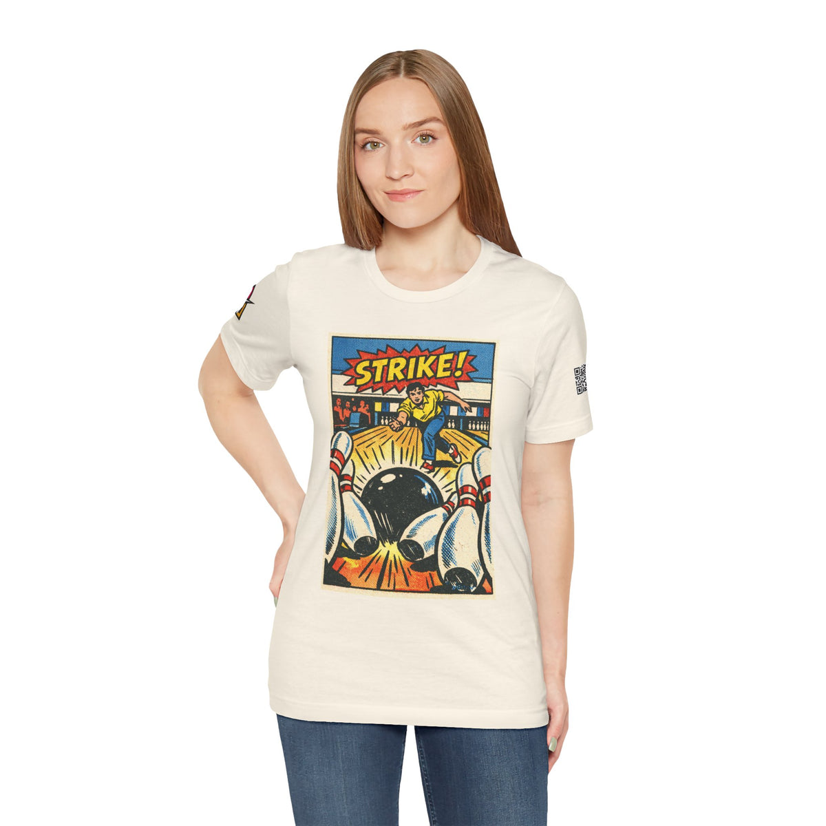 Strike Graphic T-Shirt | Bowling Streetwear Tee | Retro Bowling Shirt  STRIKE.