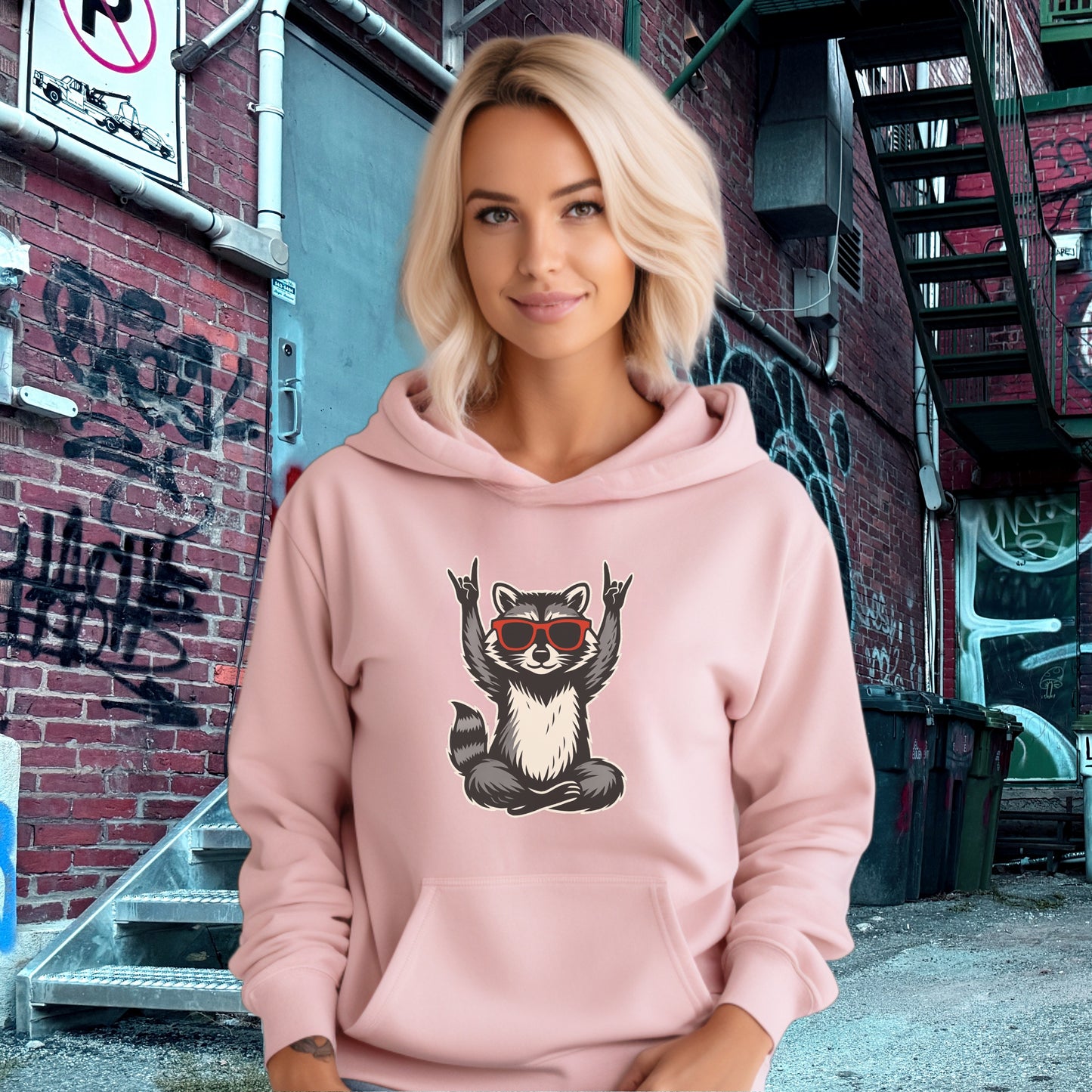 Funny Cool Cat Graphic Hoodie Streetwear Fashion