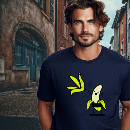 Happy Banana Graphic T-Shirt Fun Design Tee