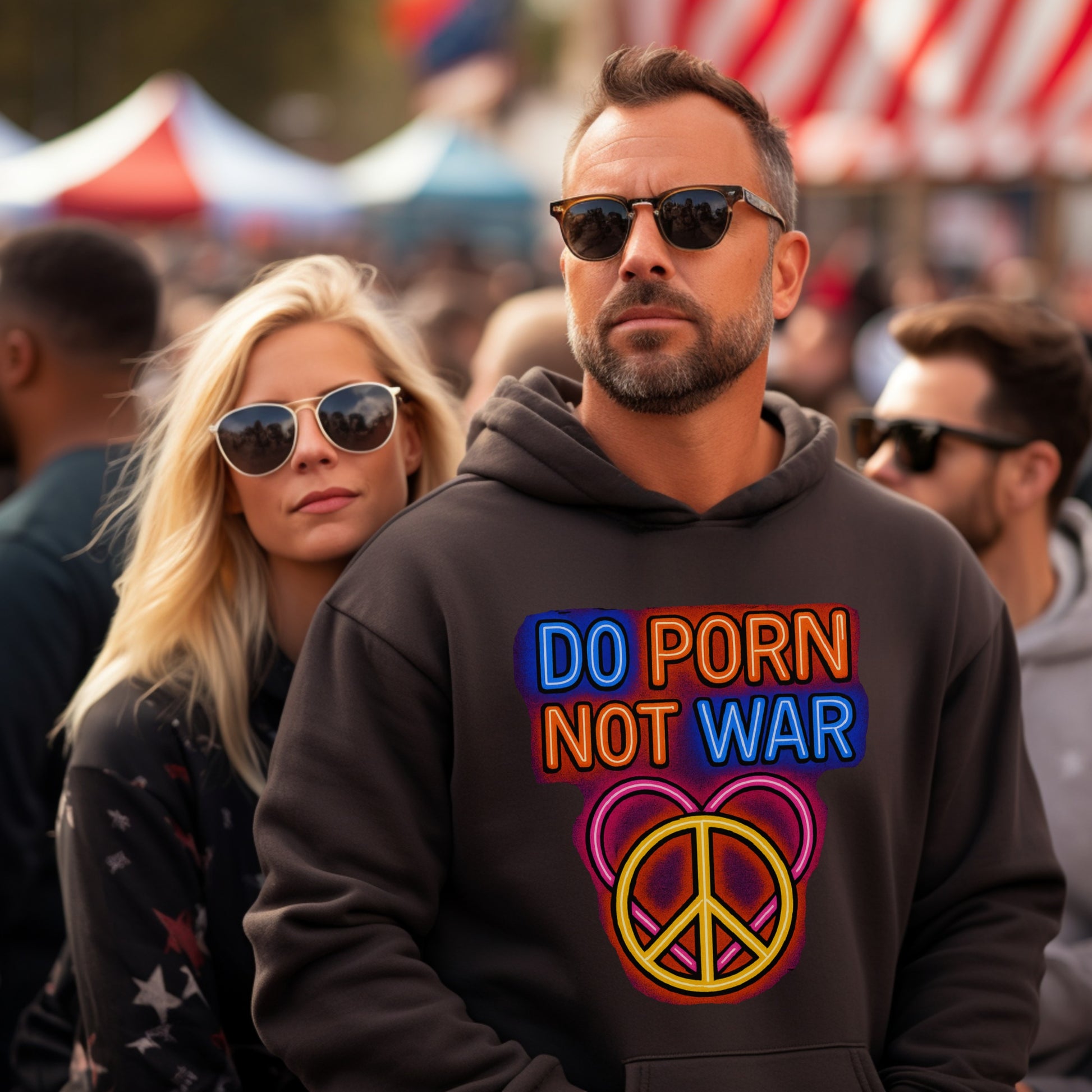 Trendy Do Porn Not War Graphic Hoodie product