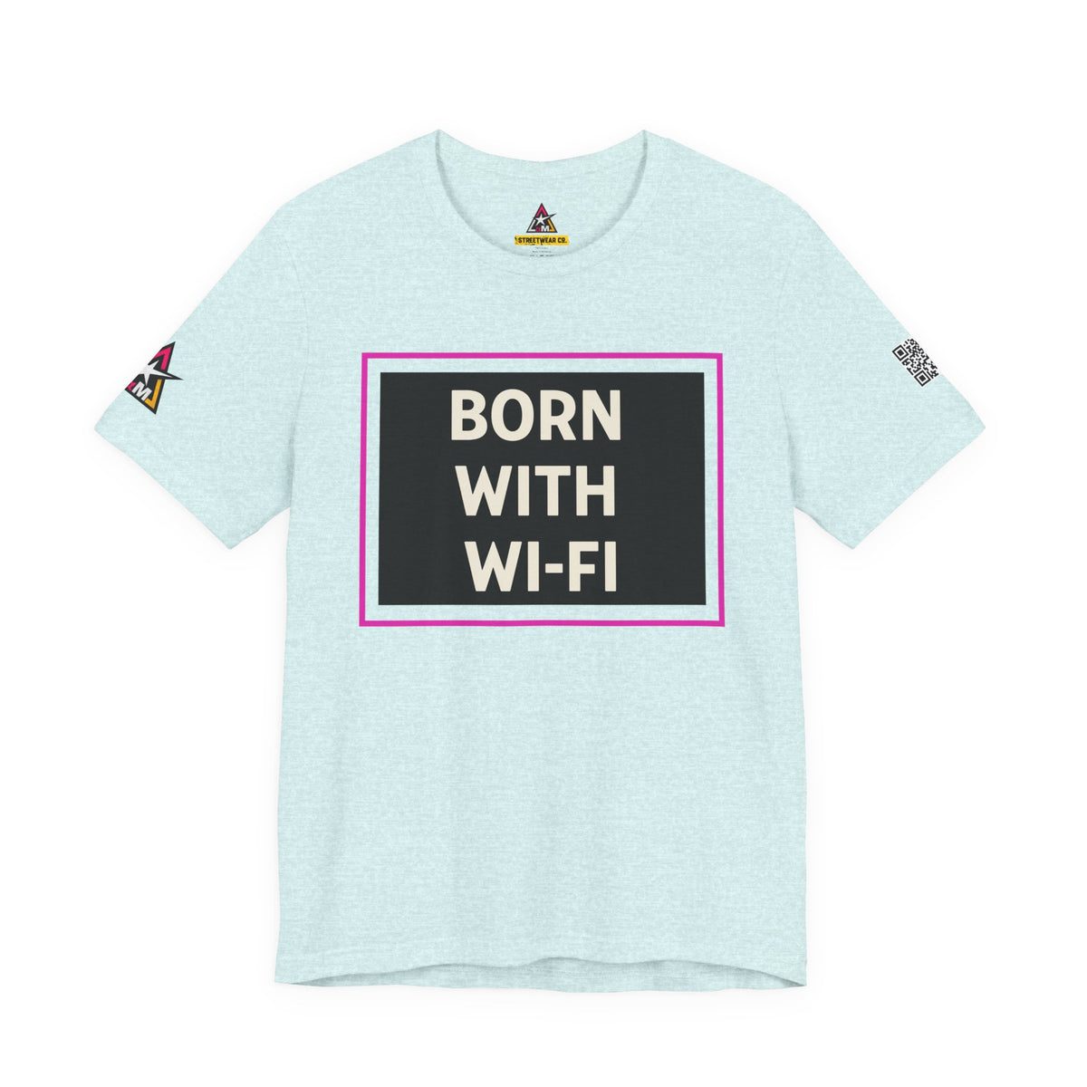 BORN WITH WI-FI | Funny Millennial Graphic Tee | Tech Humor Streetwear