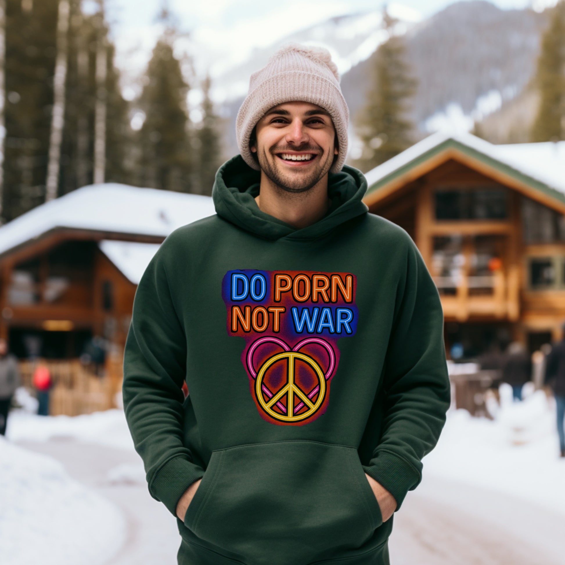 Do Porn Not War Graphic Hoodie product