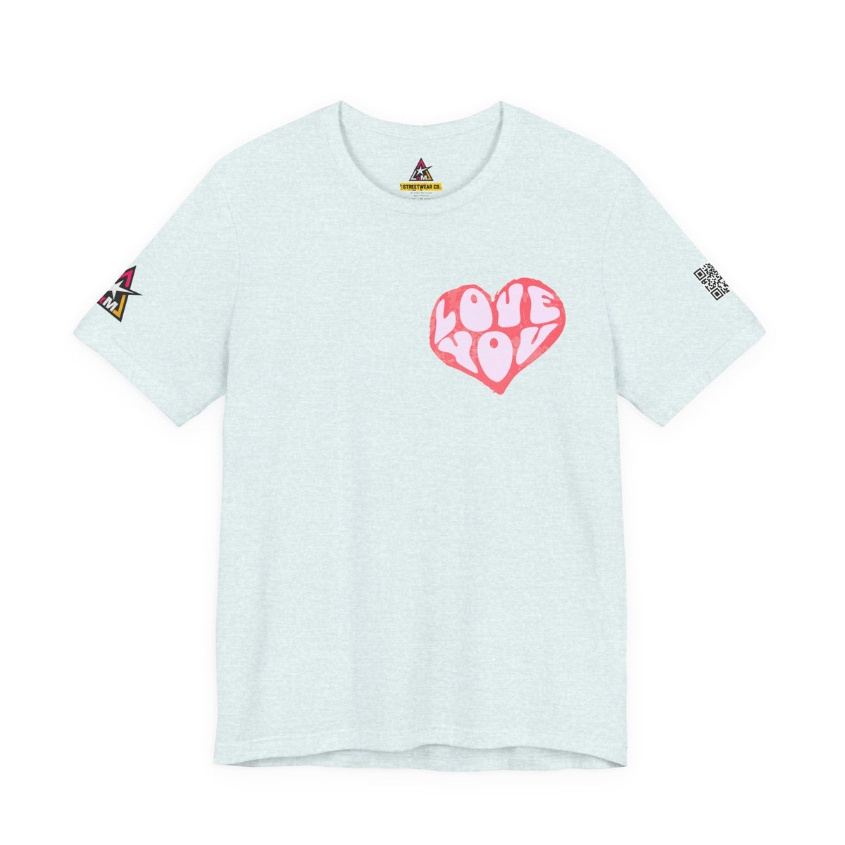 Love You Graphic T-Shirt | Heart Graphic Tee | Cute Retro Streetwear Shirt