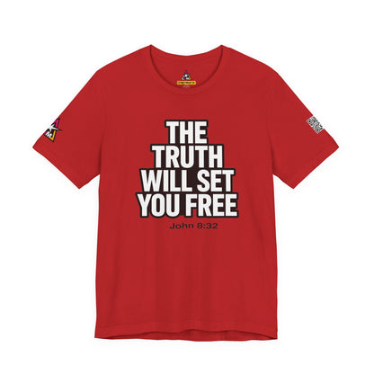 The Truth Will Set You Free Graphic T-Shirt | John 8:32 Bible Verse Tee | Christian Streetwear