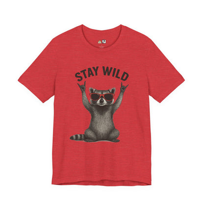 Stay Wild Raccoon Tee – Unisex Streetwear Graphic Tee