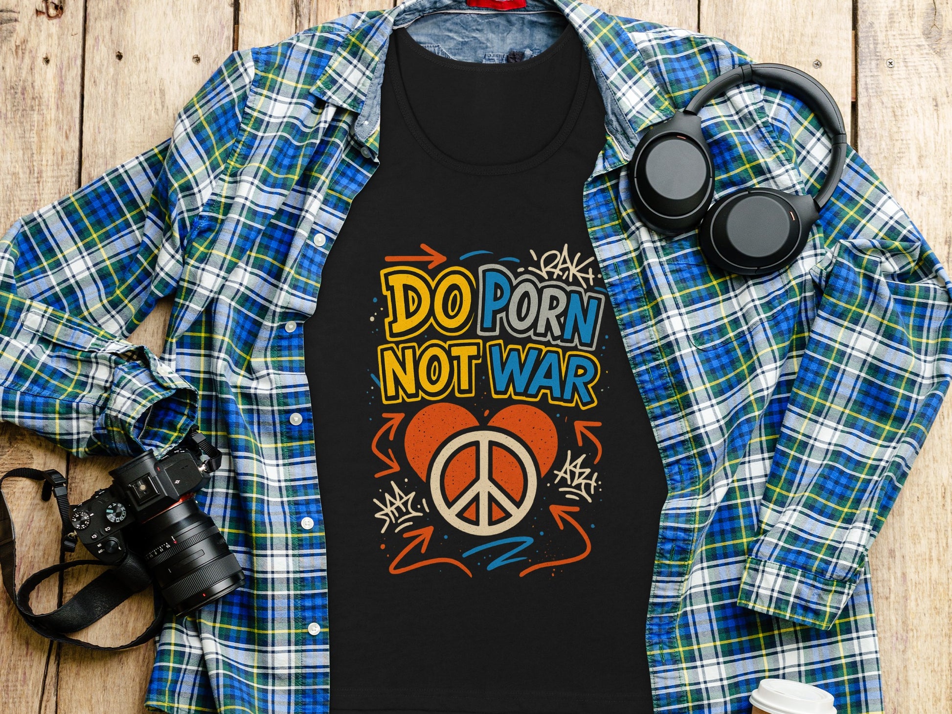 Do Porn Not War Graphic Design T-Shirt product type