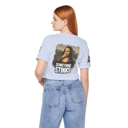 Something Stinks – Funny Mona Lisa Parody Graphic Tee